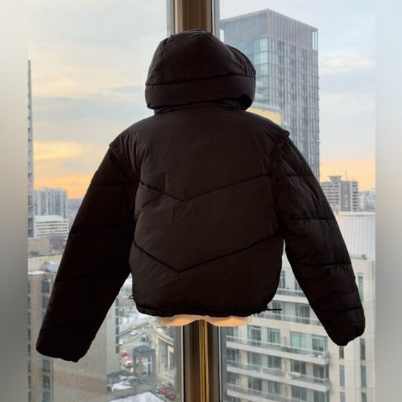 🆕 ALO YOGA 🧿 NWOT Black Glacier Puffer - Sz L - US 12 / 14 - Picture 7 of 16